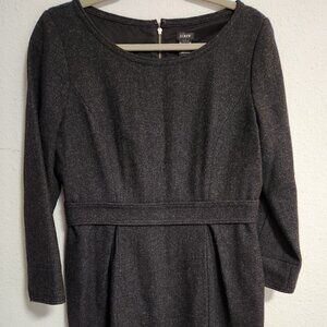 J Crew | Black Charcoal Wool Ponte Dress 10